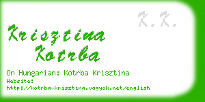 krisztina kotrba business card